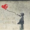 Textkarte B6 :  Herzballon mit Kuvert