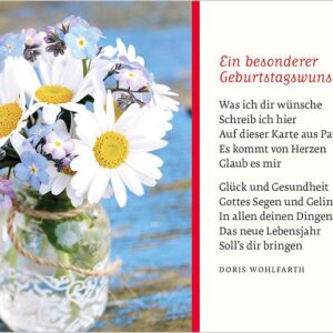 Textkarte B6 :  Kleines Sträusschen ohne Kuvert