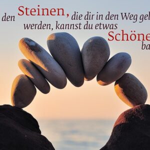 Textkarte B6 :  Steinbrücke mit Kuvert