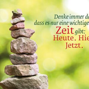 Textkarte B6 :  Steinpyramide mit Kuvert