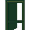 Passepartout-Schein - Doppelfenster 10er Set - grün/gold