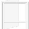 Passepartout-Schein - Doppelfenster 10er Set - weiß/grau