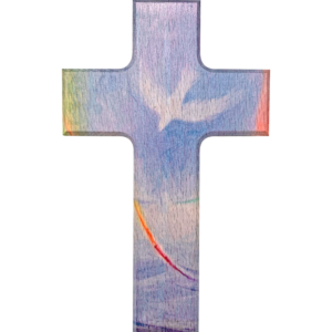 Tauftaube - Holzkreuz