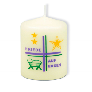 Kerze : Friede auf Erden - Weihnachtskerze