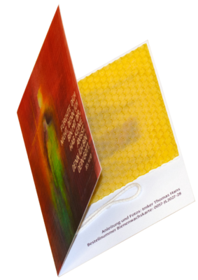Karte mit Bienenwax