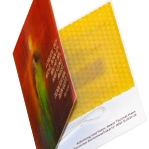 Karte mit Bienenwax